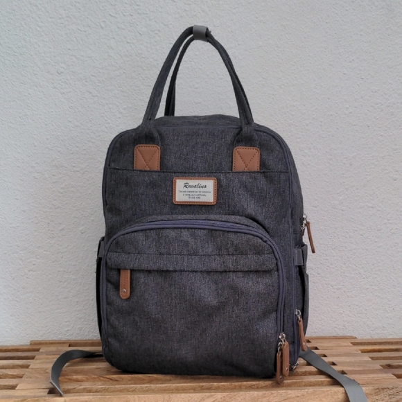 Grey Ruvalino Diaper Backpack - Picture 1 of 14